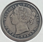 1900 Newfoundland 20 Cents Sterling Silver Coin  925 - Queen Victoria  006 