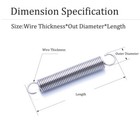 Extension Tension Spring With Hook Wire Dia 0 6mm V2a Stainless Steel 20mm-300mm