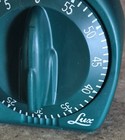 Lux Minute Minder Mechanical Kitchen Timer 60-min Analog Dial Green Vintage
