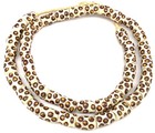 Made In Ghana Beige W  Yellow Recycled Glass African Trade Beads  01863 