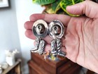 Cowboy Boot And Hat Large Sterling Earrings  925 Silver Cowboy Sombrero Posts