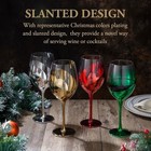 Luxury Wine Glass Set Of 4 Tilted Stemware Elegant Party Drinkware Gifts New