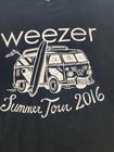 Weezer Summer Tour 2016 Band T Shirt Tultex Black Graphic Tee Xl