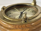 Vintage Quartz Ship   s Clock Brass Porthole Style Taiwan Tested Works