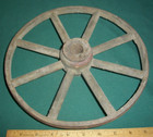 Antique Vintage Wooden Spoke 10    Wheel Metal Rim Toy Wagon  Baby Buggy
