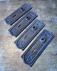 Set Of 4 Renovators Supply Door Knob Back Plates 7 -1 4  Cast Brass Escutcheon