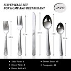48-piece Silverware Set For 8 Stainless Steel Flatware Set Cutlery Kitchen New