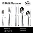 48pcs Silverware Set For 8 Stainless Steel Flatware Set Cutlery Utensil Kitchen