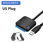 Usb 3 0 To Sata Iii Adapter For 2 5  3 5  Ssd Hdd Hard Drive With 12v 2a Power