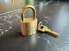 Louis Vuitton Padlock Lock 2 Key Old Gold Brass Number 318 Authentic