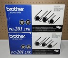 Lot Of 8 Genuine Brother Pc-201 Black Fax Printing Cartridge Oem - New In Box