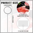 100 Pcs Floral Card Holder Picks 2 24 Inch Ring Loop Stainless Steel Pin Small