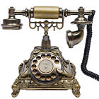 Antique Vintage Handset Old Telephone European Style Rotary Dial Phone Decor New