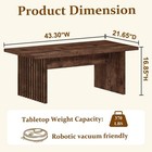Coffee Table For Living Room  43inch Farmhouse Wood Center Table  Rectangle Mid-
