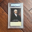 James Madison   Psa   Autograph Cut Signature Signed As President Custom Card
