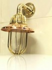 Nautical Marine Bulkhead Brass Wall Passageway Ship Light   Copper Shade