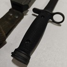 Italian Military Bayonet With Black Plasic Grips And Scabbard