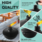 6 Pack Metal Table Top Torches 23 5 Oz Citronella Torches For Outside refillable