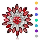 Fashion Rhinestone Crystal Flower Wedding Bridal Bouquet Brooch Pin Jewelry