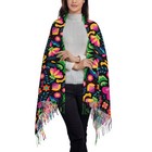 Shawls And Wraps For Women Mexican Floral Soft Large Warm Blanket Scarf For E   