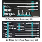 Duratech Socket Accessory Kit drive Tool Accessory Set W eva Foam Tool Organizer