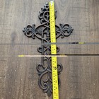 Vtg Cast Iron Wall Cross 16   x9    Bronze Distressed Rustic Primitive 2 11 Lbs Vgc 