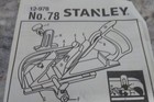 Stanley 12-978 1-1 2 In W 10 In L Bullnose Rabbet Plane  bw 