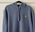John Deere Hoodie Sweatshirt Pullover Logo Tractor Men s Xl Blue Cozy