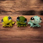 Lot Of Three 3 2005-08 Lps Littlest Pet Shop Reptile Gecko Action Figures