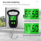 Portable Hand Held Digital Luggage Scale Fish Hook Hanging Scale Lcd Display 