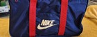 Vintage 80s Nike Duffle Bag Purple Nylon Patched