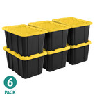 Sterilite Large Storage Bin  27 Gallon Durable Plastic Storage Tote With Snap-o