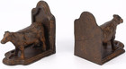 Cow Bookends Decorative  Farmhouse Antique Book Ends  Set Of 2