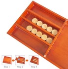 Cherry Folding Dutch Shuffleboard Table With 30 Concave Discs - Cherry