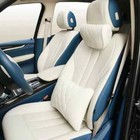 Leather Car Neck Pillow For Mercedes Benz Maybach Headrest Car Travel Rea Seat