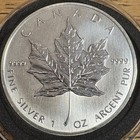 1990 Canada 5 Dollars Silver Maple Leaf 1 Oz Silver Bu In Capsule