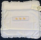Nursery Pillow Sham Crib Toddler Bed Baby Chicks Chickens Embroidery 18x19    New