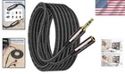 Nylon Braided 3 5mm Male To Female Stereo Audio Cable 50 Ft