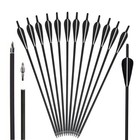 12pcs 20  Crossbow Bolts Carbon Arrows 100grain 3 Blade Broadhead Hunting Quiver