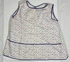 Lot 2 Vntg Cottagecore Ladies Full Aprons  W  Purple Flowers   Red Blue Flowers