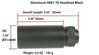 Low Concussion Muzzle Brake 3 2 Inch 1 2x28 Tpi Thread 223 556 Black Compensator