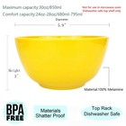 Melamine Bowls Set - 28oz 6inch 100  Melamine Cereal soup salad Bowls  Set Of 6