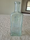 Antique Lydia E Pinkham Vegetable Compound Aqua Medicine Bottle Original Label