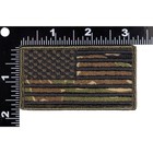 American Flag Patch - Vietnam Tiger Stripe Camo Background - Hook Fastener Patch