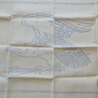 American Thread Co Rug Burlap Stamped Pattern 661 Bald Eagle Stars 24x36 Inch