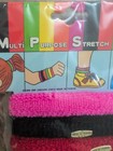 Vintage 1986 Multicolor Neon Terry Wrist hair Bands 80   s Sweatband