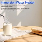 Immersion Water Heater 300w 120 240v - Camping Traveling Cup Silver 