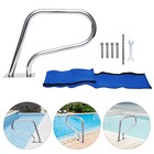 Silver Pool Railing 304 Stainless Steel Silver Rustproof Pool Handrail Humanized