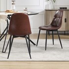 Set Of 2 4 Dining Chairs Pu Leather Upholstered Chair Kitchen Dining Room Chair