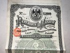 Republica De M  xico Bond State San Luis Potos   Loan 100 Sterling 1889 Coupons 6 